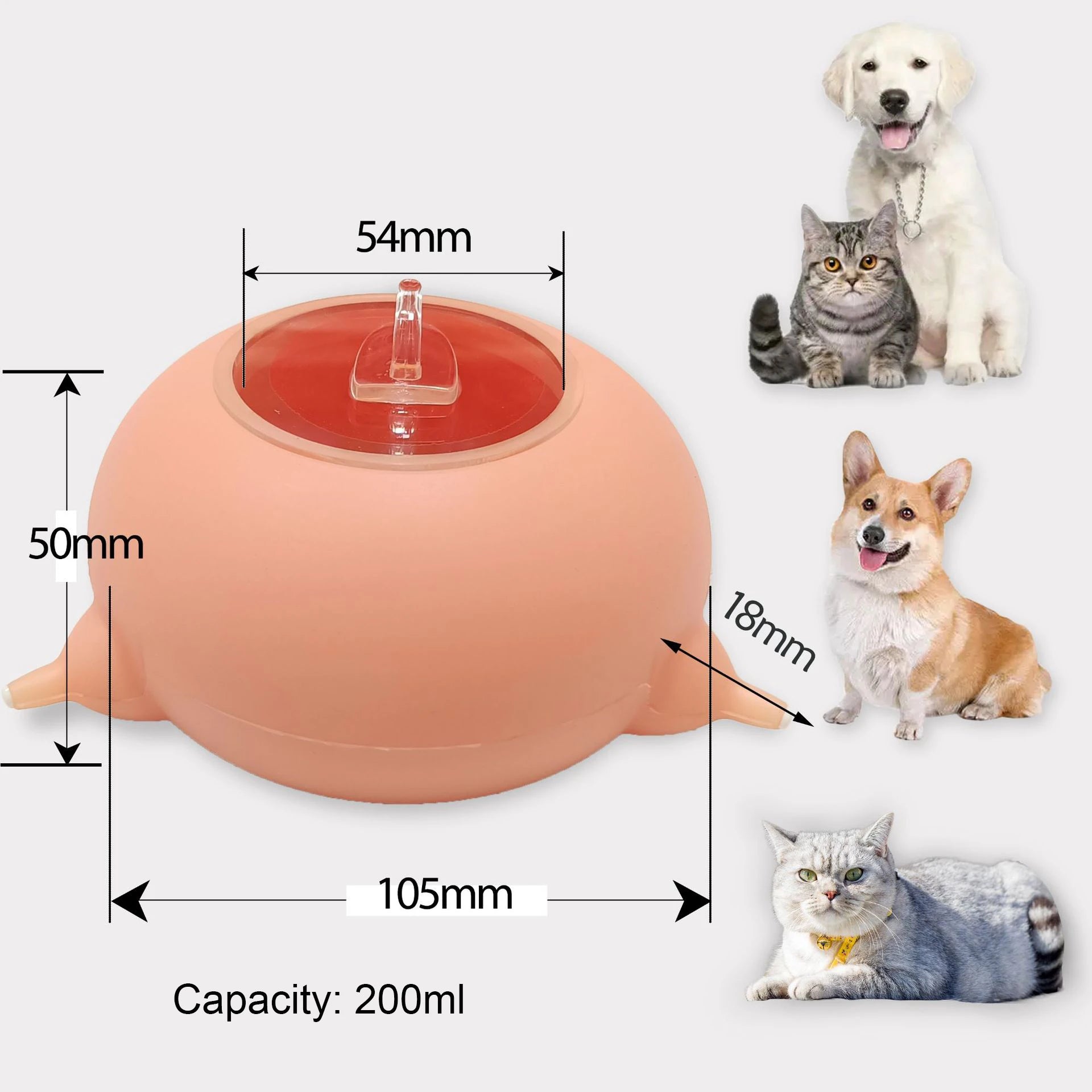 Pawfectly Purrfect 200Ml Silicone Breast Pump Pet Feeder Milk Bowl 3 Teatswater Nipple Dispenser Nursing Drink Food Dispenser Kittle Puppy Supplies