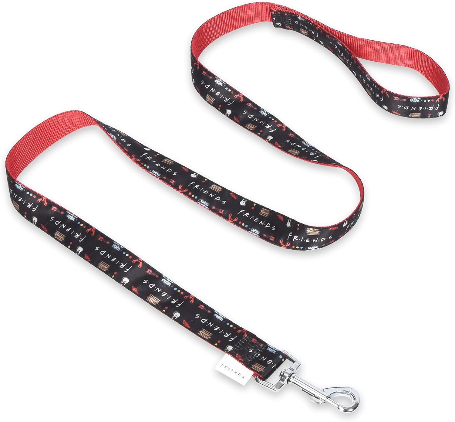 Pawfectly Iconic Graphics Dog Leash, 4 Ft Dog Leash (48 Inches) | Cute Black Dog Leash Easily Attaches to Any Dog Collar or Harness | Friends TV Show Dog Leash for All Dogs