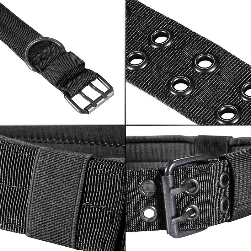 Pawfectly 2" Wide Tactical Heavy Duty Nylon Large Dog Collar K9 Military with Metal Buckle