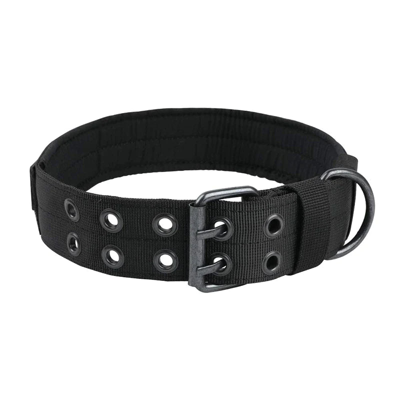 Pawfectly 2" Wide Tactical Heavy Duty Nylon Large Dog Collar K9 Military with Metal Buckle