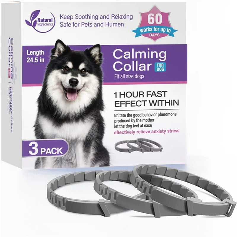 Pawfectly Purrfect 3/4 Pc Dogs Calming Pheromone Collars Pets Relieve Anxiety Adjustable Comfortable Collar for Puppy Kitten Large Dog Accessories