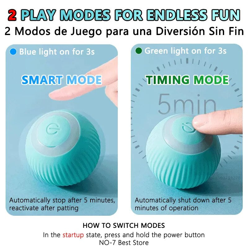 Purrfect Cat Interactive Ball Smart Cat Toys Electronic Interactive Cat Toy Indoor Automatic Rolling Magic Ball Cat Game Accessories