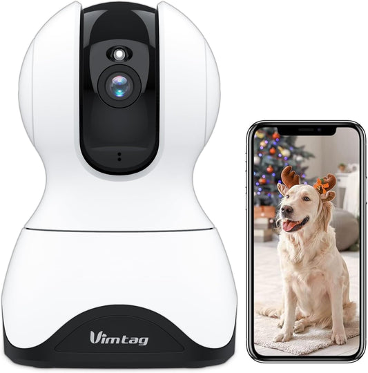 Pawfectly Pet Camera, 2.5K HD Pet Cam, 360° Pan/Tilt View Angel with Two Way Audio, Dog Camera with Phone APP, Motion Tracking Alarm,Night Vision,24/7 Recording with Cloud/Local SD, Smart Home Indoor Cam