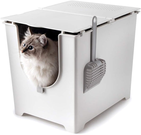 Flip Litter Box Kit Includes Scoop and Reusable Tarp Liner