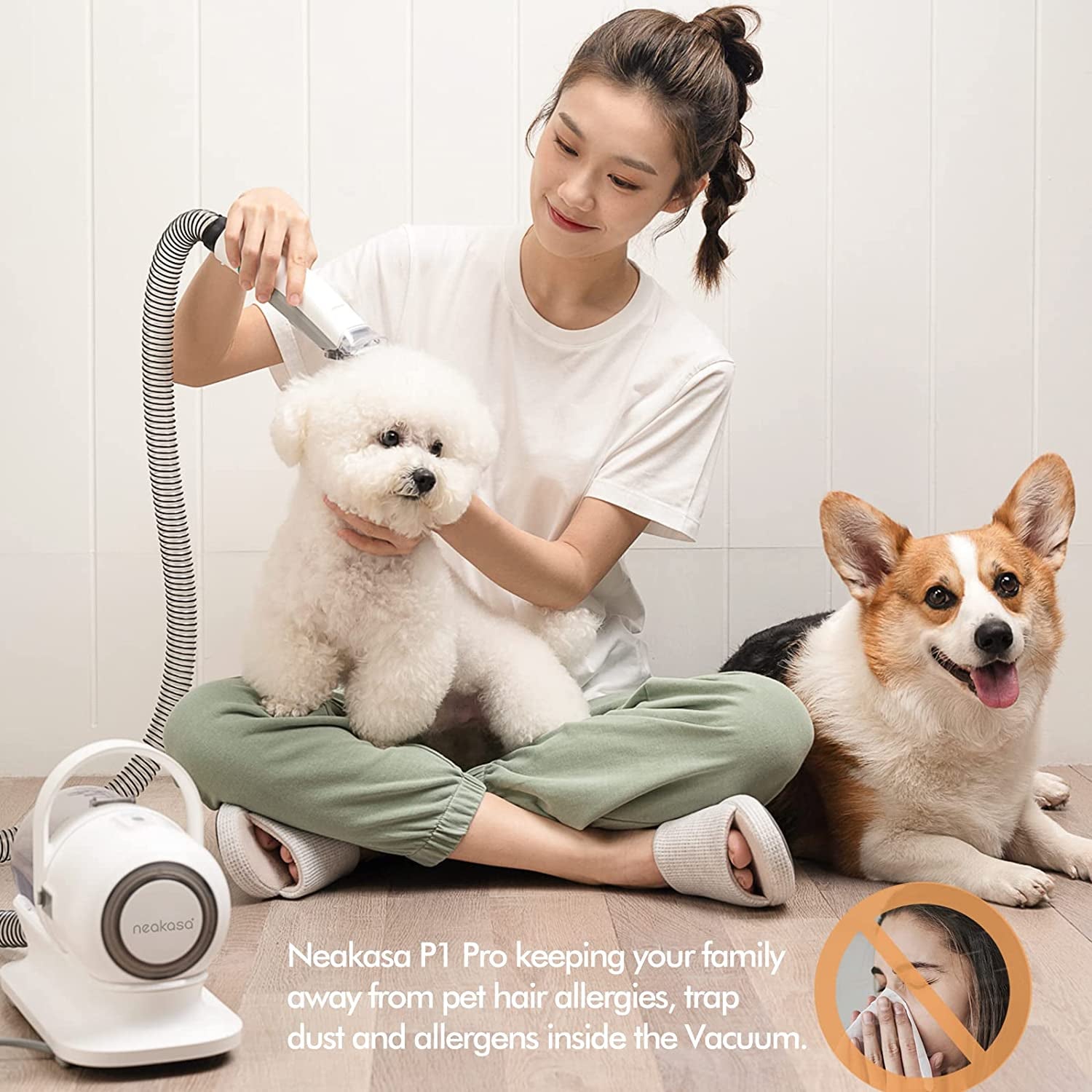 Pawfectly Ultimate Pet Grooming Bundle: Vacuum-Suction 99% Pet Hair, Pro Clippers with 5 Expert Tools for Dogs and Cats