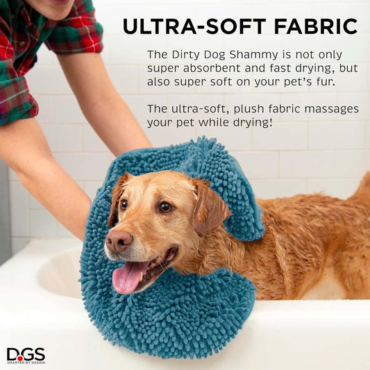 Pawfectly Shammy Dog Towels for Drying Dogs - Heavy Duty Soft Microfiber Bath Towel - Super Absorbent, Quick Drying, & Machine Washable - Must Have Dog & Cat Bathing Supplies 