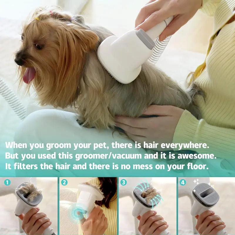 Pawpectly LMVVC Pet Grooming Kit, Dog Grooming Clippers with 2.3L Vacuum Suction 99% Pet Hair, Pet Grooming Vacuum Low Noise