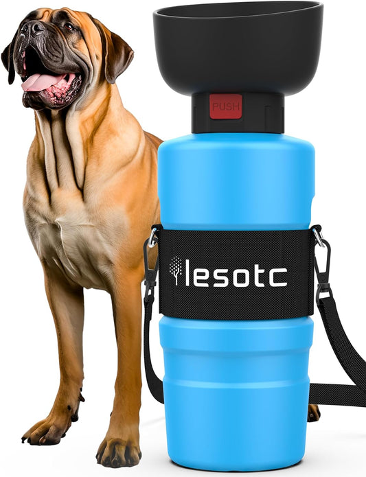 Pawfectly Lesotc 2023 Upgraded Dog Water Bottle Foldable,Portable Dog Water Dispenser,Large Water Bottle for Dogs,Dog Travel Water Bottle for Outdoor Walking,Hiking,Travel,Lightweight